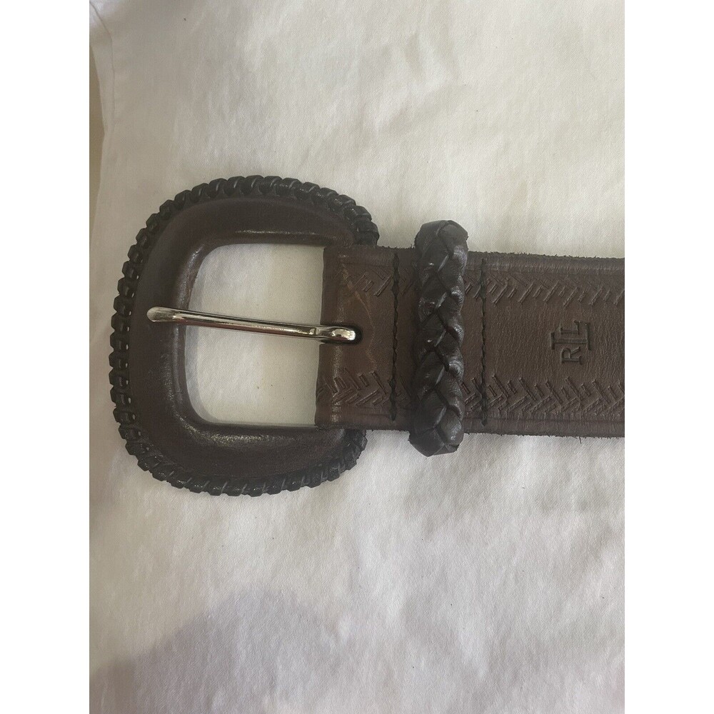 Lauren Ralph Lauren Brown Leather Belt Size M - Picture 4 of 11